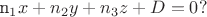 n_1x+n_2y+n_3z+D=0?