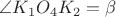 $\angle K_1O_4K_2=\beta$