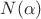 $N(\alpha)$