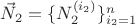 $\vec N_2=\{N^{(i_2)}_2\}^{n}_{i_2=1}$ $\vec N_2=\{N^{(i_2)}_2\}^{n}_{i_2=1}$