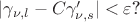 $|\gamma_{\nu,l} - C \gamma'_{\nu,s}| < \varepsilon$?