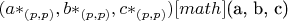 $(a*_{(p, p)}, b*_{(p, p)}, c*_{(p, p)}) до [math]$(a, b, c)$