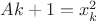 $Ak+1=x_k^2$