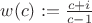 $w(c):=\frac{c+i}{c-1}$