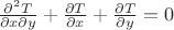 $\frac{\partial^2T}{\partial x\partial y}+\frac{\partial T}{\partial x}+\frac{\partial T}{\partial y}=0$