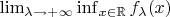 $\lim_{\lambda \to +\infty}\inf_{x \in \mathbb{R}}f_\lambda(x)$