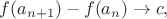$f(a_{n+1})-f(a_n)\to c,$ $f(a_{n+1})-f(a_n)\to c,$
