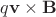 $q\mathbf v\times\mathbf B$