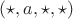 $(\star,a,\star,\star)$