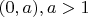 $(0,a), a>1$