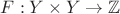 $F:Y\times Y\to \mathbb Z$