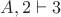 $A,2\vdash3$ $A,2\vdash3$