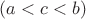 $(a<c<b)$