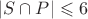 $\left\lvert S\cap P\right\rvert \leqslant 6$