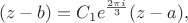 $$(z-b)=C_1 e^{\frac{2\pi i}{3}} (z-a),$$