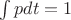 $\int p dt=1$