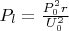 $P_l = \frac{P_0^2 r}{U_0^2}$