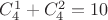 $C_4^1+C_4^2=10$