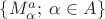 $\{M_\alpha^a;\; \alpha \in A\}$ $\{M_\alpha^a;\; \alpha \in A\}$