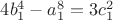 $4b_1^4-a_1^8=3c_1^2$