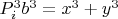 $P_i^3b^3=x^3+y^3$