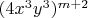 $(4x^3y^3)^{m+2}$