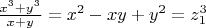 $\frac{x^3+y^3}{x+y}=x^2-xy+y^2=z_1^3$