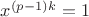$x^{(p-1)k}=1$