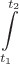 $$\int\limits_{t_1}^{t_2}$