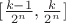 $[\frac{k-1}{2^{n}},\frac{k}{2^{n}}]$