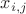 $x_{i, j}$