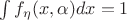 $\int f_\eta (x, \alpha )dx=1$