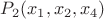 $P_2(x_1, x_2, x_4)$ $P_2(x_1, x_2, x_4)$