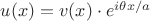 $u(x)=v(x)\cdot e^{i\theta x/a}$