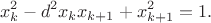 $$x_k^2 - d^2 x_k x_{k+1} + x_{k+1}^2 = 1.$$