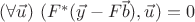 $(\forall\vec u)\ (F^*(\vec y-F\vec b),\vec u)=0$