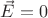 $\vec{E}=0$