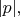 $|p|,$