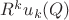 $R^ku_k(Q)$