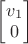 $\begin{bmatrix}v_1\\0\end{bmatrix}$