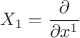 $X_1=\dfrac{\partial}{\partial{x^1}}$