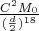 $\frac{C^2M_0}{(\frac{d}{2})^{18}}$