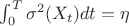 $\int_0^T \sigma^2(X_t)dt=\eta$