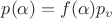 $p(\alpha)=f(\alpha) p_v$