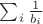 $\sum_i \frac{1}{b_i}$
