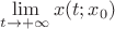 $\lim\limits_{t\to +\infty} x(t;x_0)$ $\lim\limits_{t\to +\infty} x(t;x_0)$