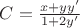 $C=\frac{x+yy'}{1+2y'}$