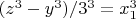 $(z^3-y^3)/3^3=x_1^3$