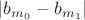 $|b_{m_0} - b_{m_1}|$