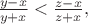 $\frac{y-x}{y+x}<\frac{z-x}{z+x},$